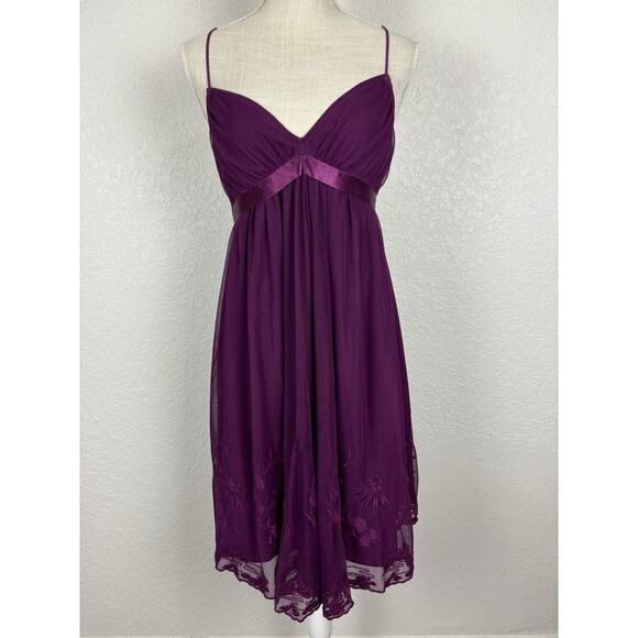 Vintage Betsey Johnson Womens Slip Dress Sz 6 Purple Fairy Whimsy‎ Romantic 90s - Picture 2 of 12